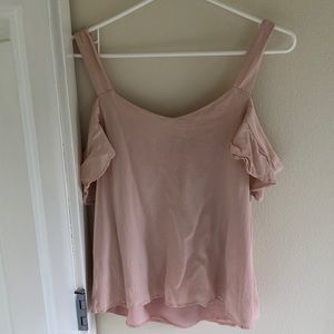 Pink off the shoulder blouse/top
